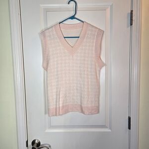 Pink Sleeveless Women's Sweater